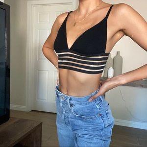 ✨SOLD✨Nasty Gal Striped Sheer Tank♟